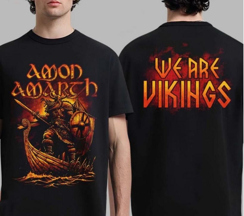 Amon Amarth We Are Vikings TShirt Metal Band Tee Viking Warrior Concert Shirt Unisex T-Shirt XXL