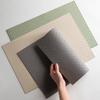 New Home Hotel Grid Pattern PU Leather Placemat Restaurant Double Sided Waterproof Oil Proof Coffee Dining Table Mat Coasters