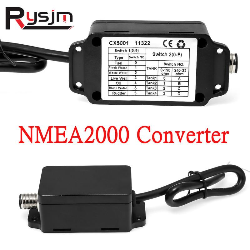 HD NMEA 2000 Converter Connector Cable Adapter 0-190 ohm 240-33 ohm NMEA 2000 Multifunction Converter For Boat Yacht Tank Gauge