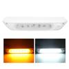 Dual Color LED Awning Light RV Porch Light 8W Waterproof Utility Strip Light for Yacht Caravan White Shell