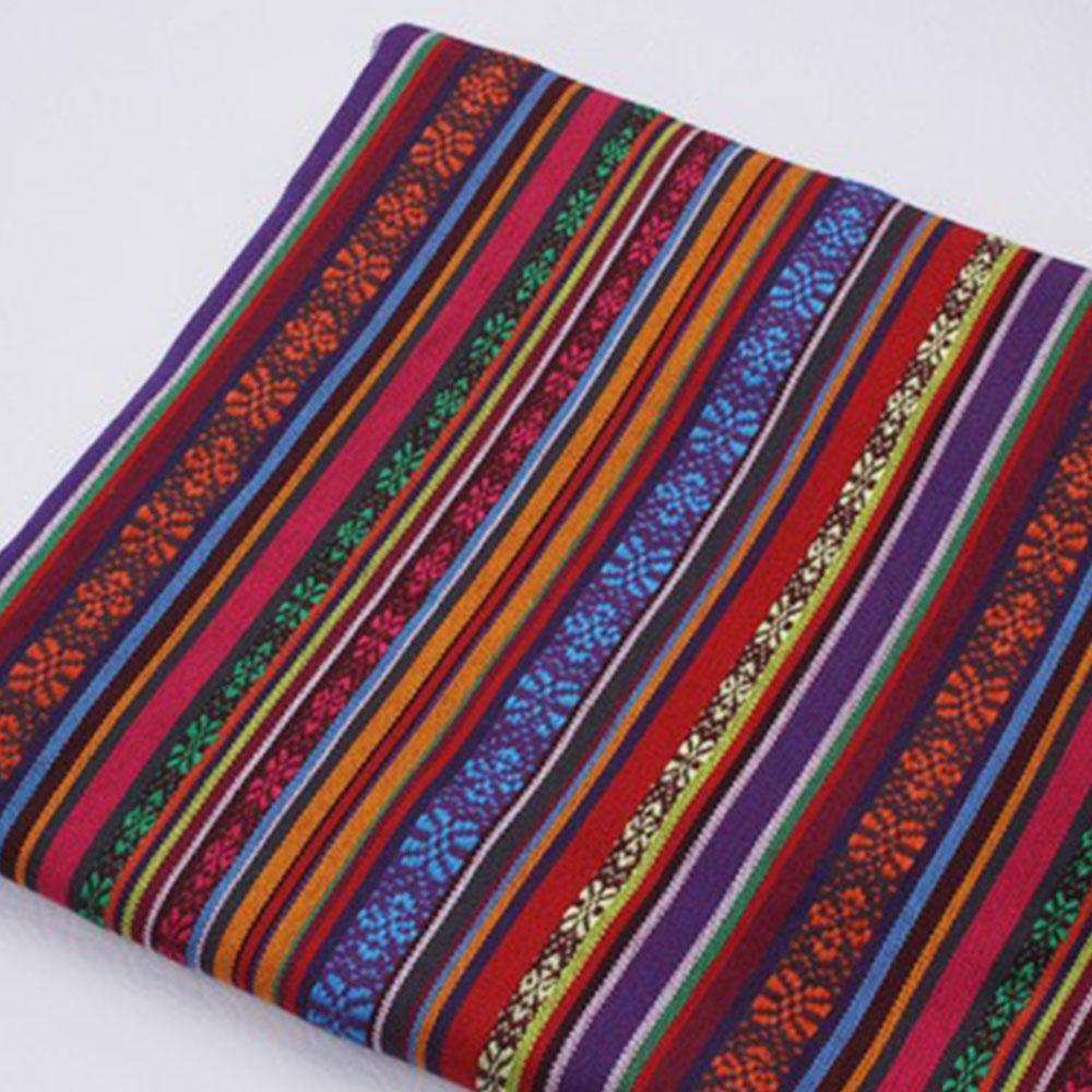 50X150cm Striped Jacquard Boho Style Fabric Cloth Handcraft Geometric Thick Fabrics Home Wall Decoration Sewing Handbag Garments