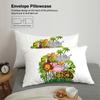 Zoo Duvet Cover Giraffe Lion Elephant Pattern Three-Piece Bedding Set
