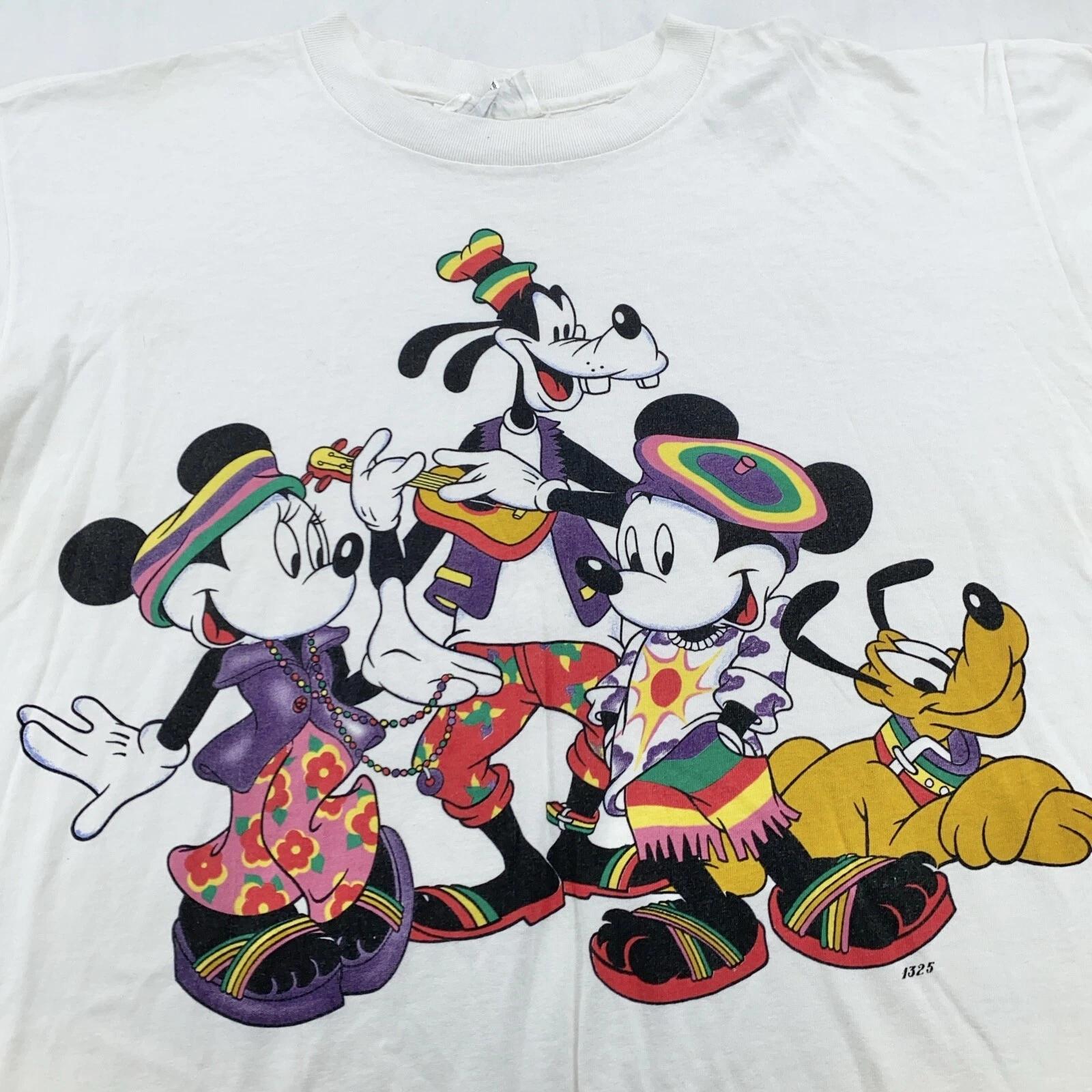 BELLY T-Shirt vtg 90s REGGAE GOOFY PLUTO MICKEY MINNIE MOUSE L/XL disney cartoon XL