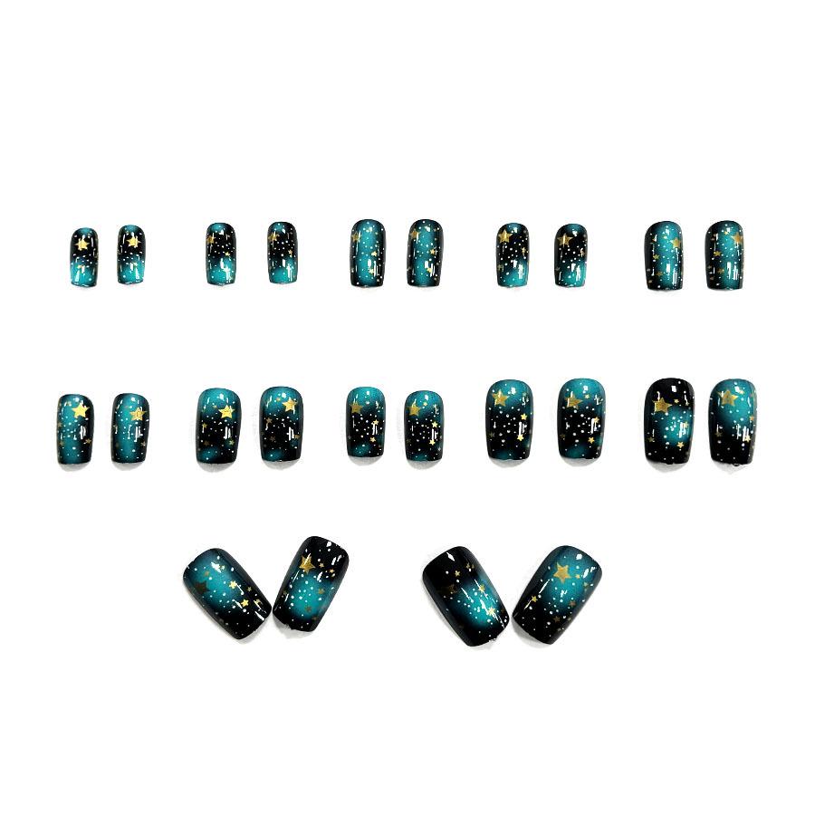 Manicure Starry Sky Meteor Nail Stickers - 24 Piece Set