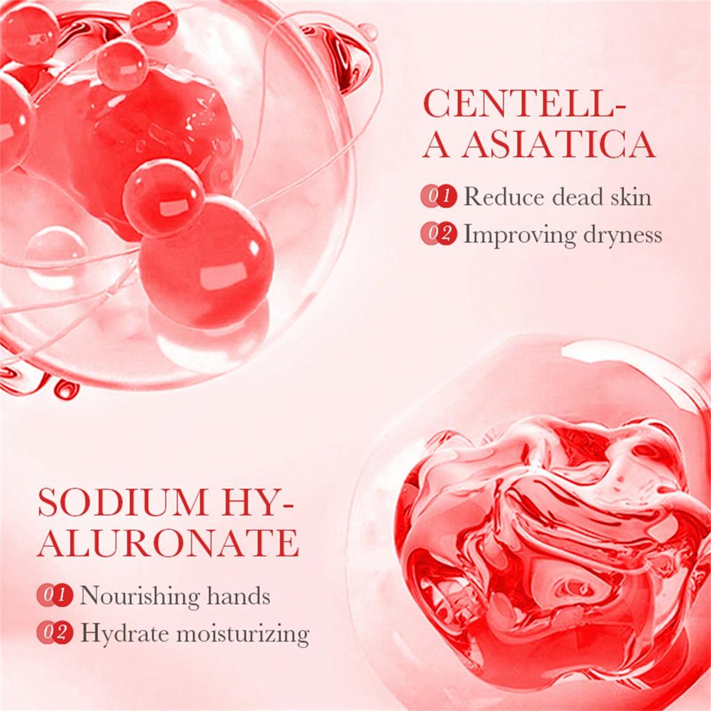 5pcs=5Pairs Cherry Fruit Nicotinamide Moisturizing Hand Mask Moisturizing Repairing Nourishing Exfoliating Smooth Skin Care
