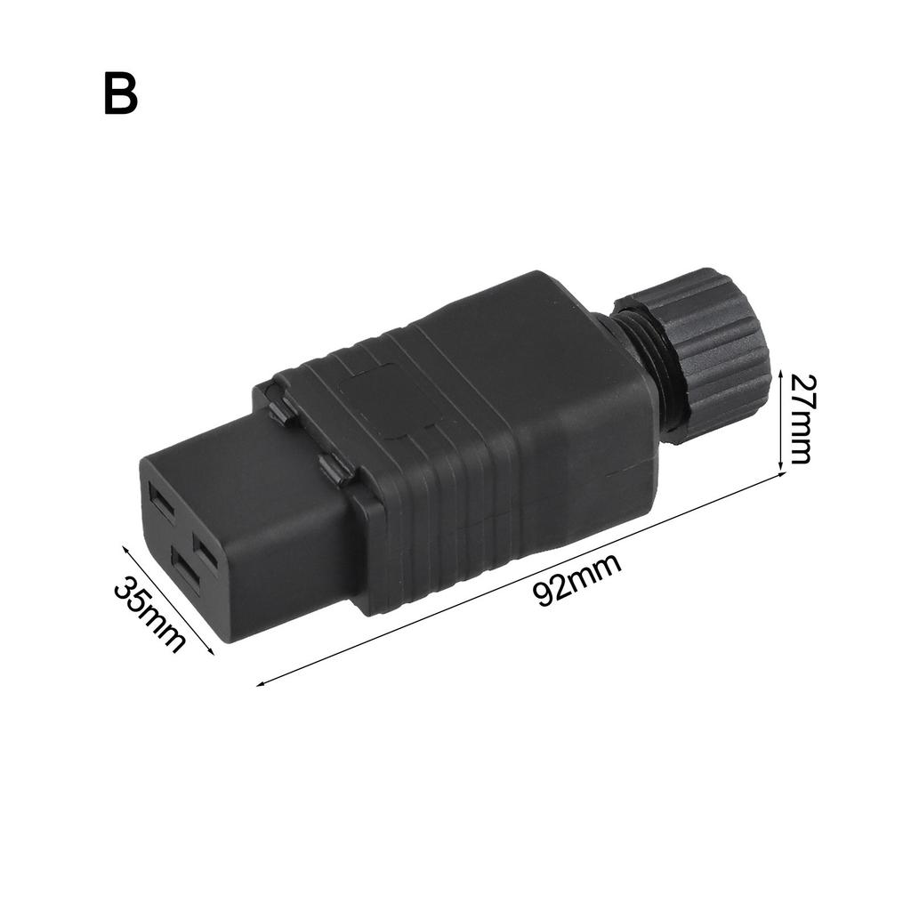 C20 and C19 Compatible Electrical Power Cable Connector Rated At 250V 16A