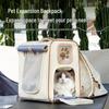 Expandable Large-Capacity Foldable Pet Backpack for Cats and Dogs