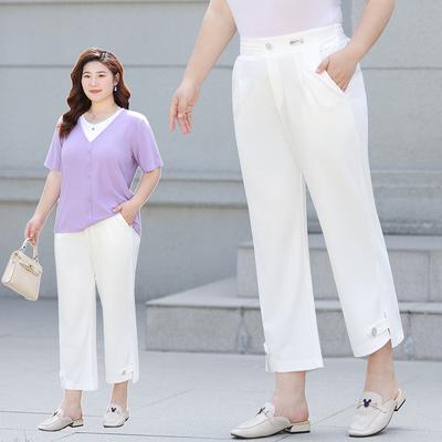 Sommerliche Tellergroße Damenhosen lassen Sie schlanker aussehen. Gerade Freizeithosen für Damen sind elastisch und atmungsaktiv.