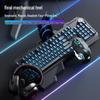 Qianxingzhe GX810 Wired Mechanical Feel Gaming Keyboard & Mouse Set for Esports & Office Use