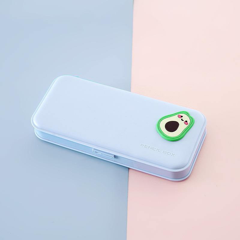 Simple Pencil Case Portable Solid Pencil Box Primary and Secondary School Students Stationery Creative Candy Color Storage Box