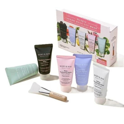 Mary & May Vegan Wash Off Mask Gift Set (5*30gr) AUTHENTIC STORE