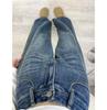 2026 Spring/Autumn Blue High Waist Slim Fit Wide Leg Jeans for Plus Size Pear-Shaped Women