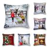 Christmas Cushion Cover Living Room Decoration Cushion Cover Home Decoration Pillowcase Art Cushion Cover 45X45Cm