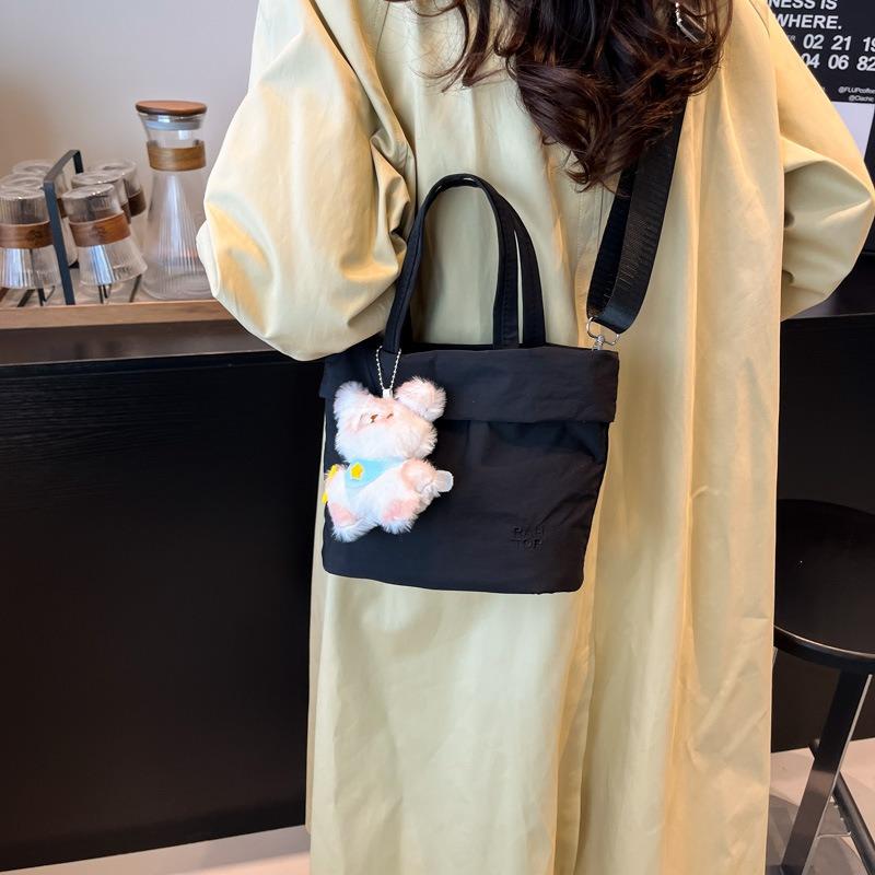 Canvas bag women's large-capacity new summer messenger bag casual high-end versatile portable bucket bag