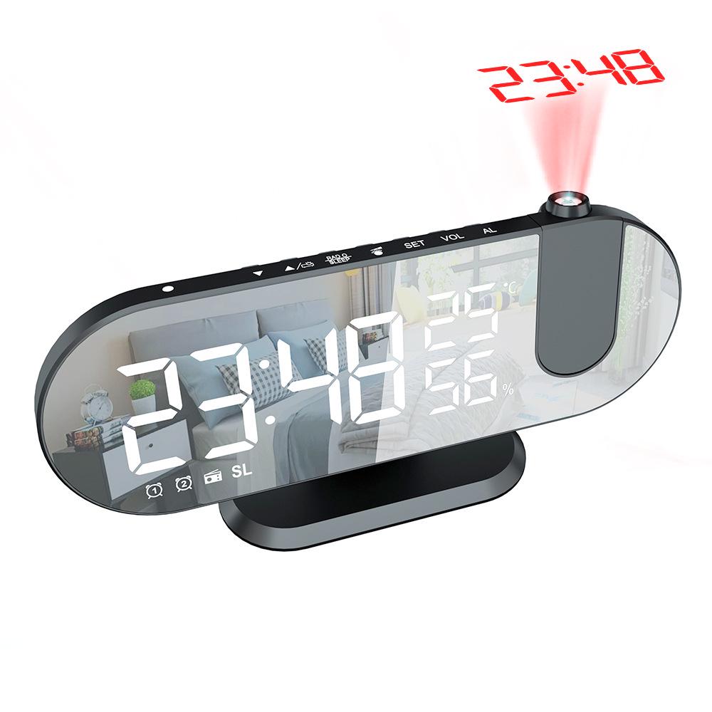 2022 LED Projection Alarm Clock with Temperature, Humidity Display, and Automatic Light Sensor
