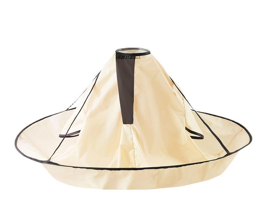 Wasserdichter Friseurumhang für Erwachsene, faltbar, mit Schirm, für Salon und Zuhause.