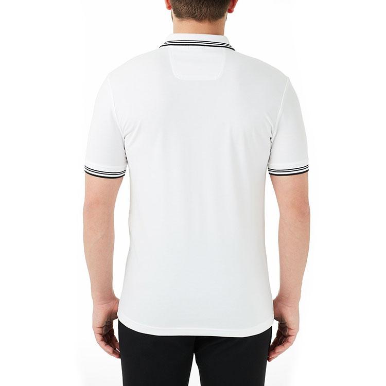 HUGO BOSS Polo Shirts Men's White Polo Collar Moderate Straight Fit 50412675-115