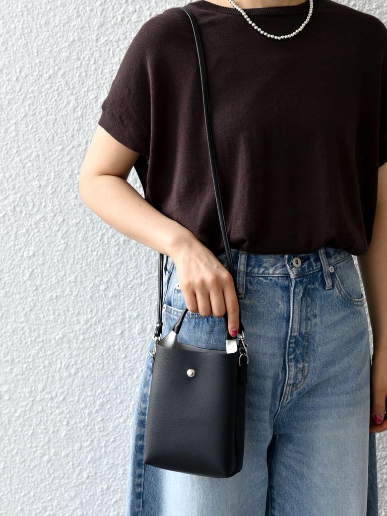 Ships Any 2-Way Square Mini Shoulder Bag 720040046 Black One Size