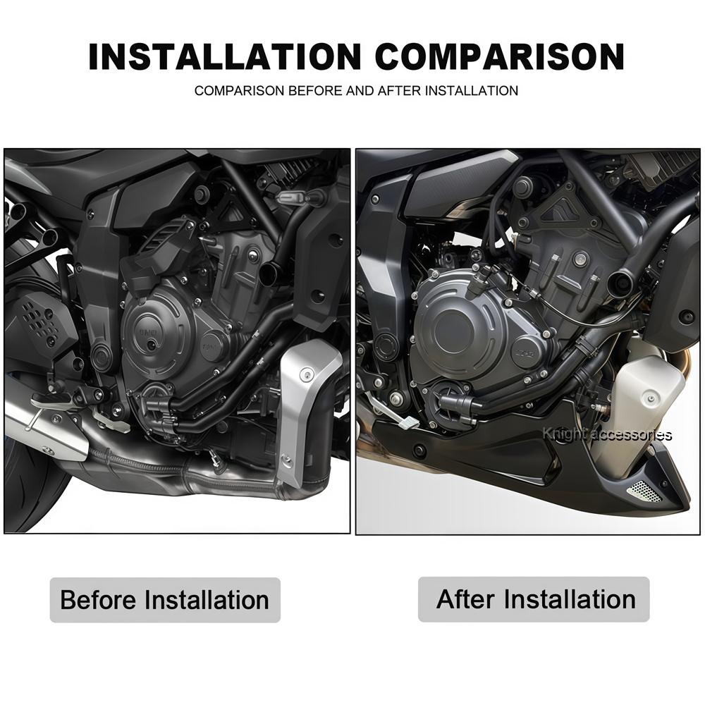 Motorcycle Accessories For MT07 MT-07 MT 07 2020-2025 Belly Pan Lower Engine Chassis Guard Decorate Finish Plate