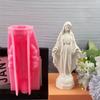 Baking Tools Silicone Mold, 3D Soap Moulds Virgin Mary Fondant Cake Decorating Sculpture Aromatherapy Candle Silicone Mold DIY Tool