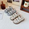 New Arrival Fashion Summer Kids Outwear Shoes Rhinestones Bow Princess Baby Girls Sandals
