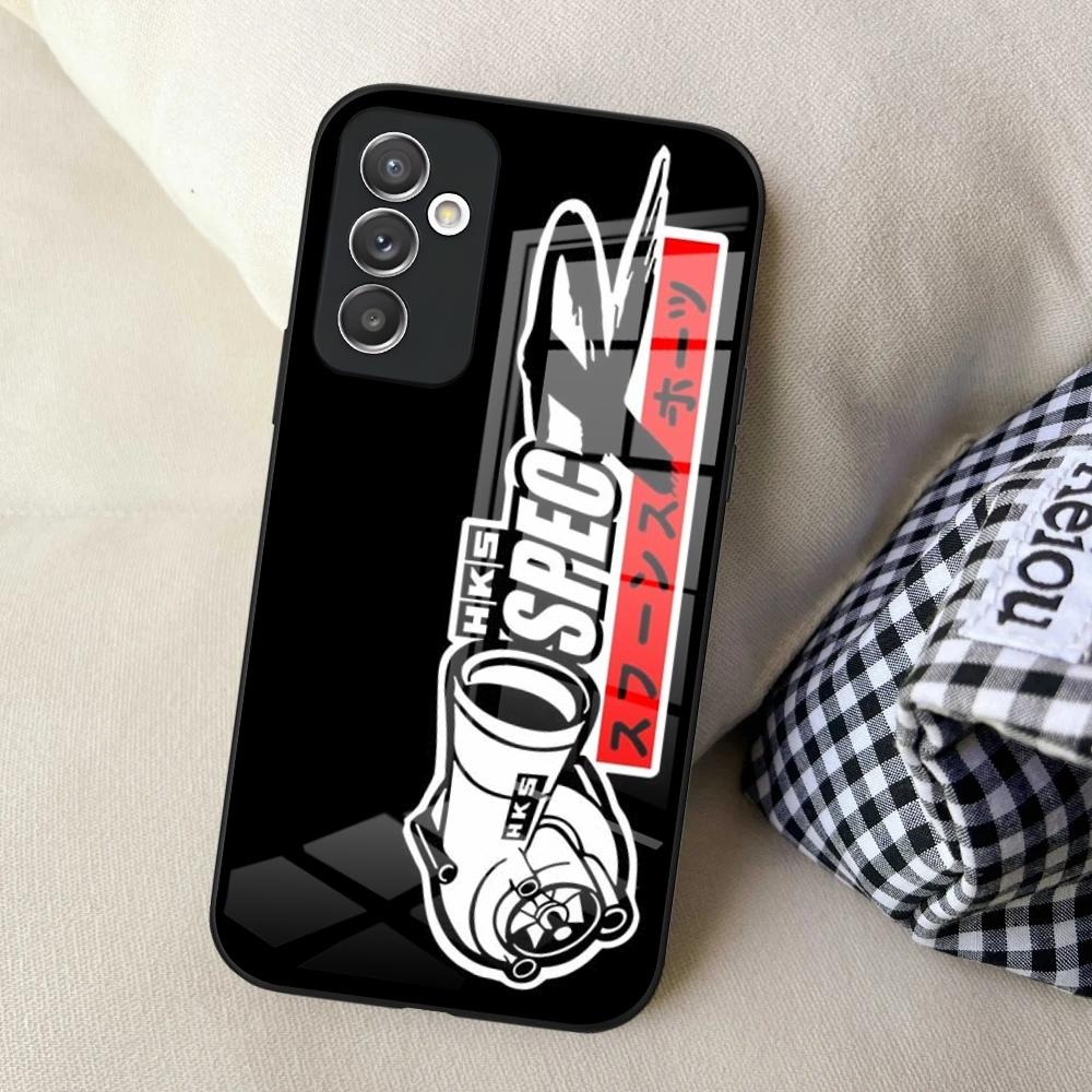 Sports Car HKS JDM Phone Case For Samsung S24 Ultra S25 S23 S22 S20 Fe S21 Plus A16 A54 A34 A24 A53 Glass Cover