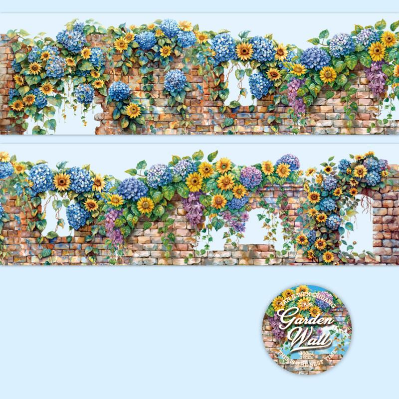 

200см/рулон Садовий паркан Тема ПЕТ-стрічка Ручний облік Пейзажна стрічка Креативний матеріал для колажу DIY Вітальна листівка Декоративний