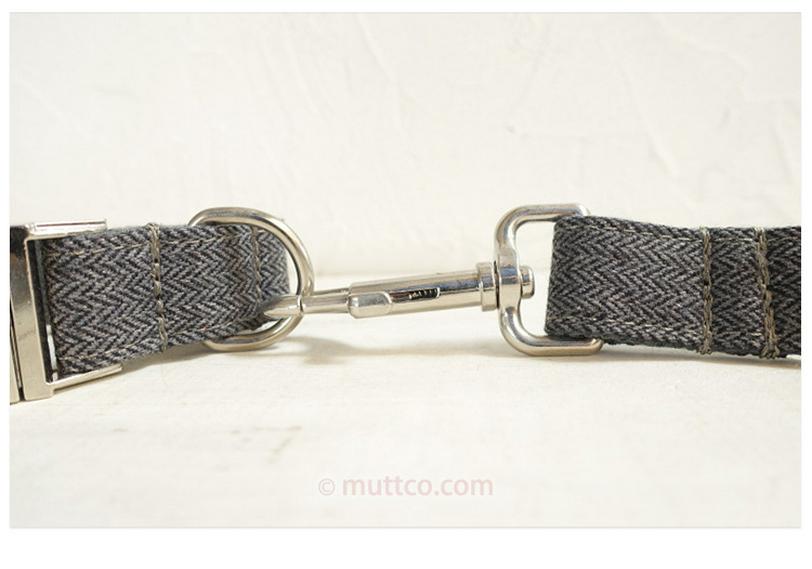 MUTTCO Dog Collar & Leash Set with Bow Tie - UDC-120 Simple Design