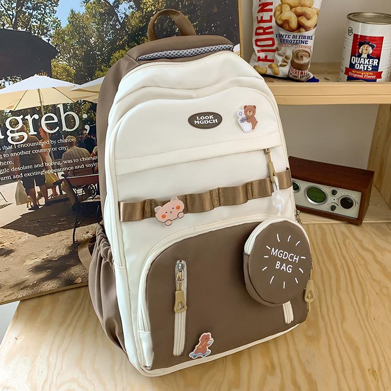 School bag for girls, primary school students, children's high-value color matching, high-quality fashion for middle school students, backpack