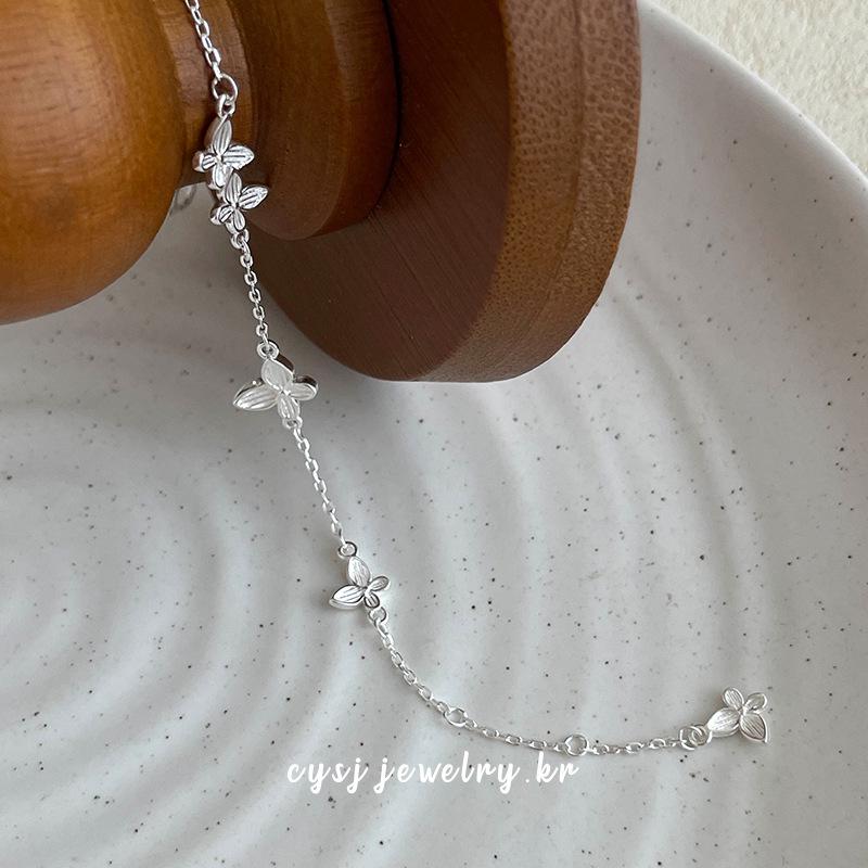 Bracciale Cui Yan in Argento Sterling S925 Farfalla Fatata Coreana per Donna - Gioielli di Alta Gamma Primavera/Estate 2025