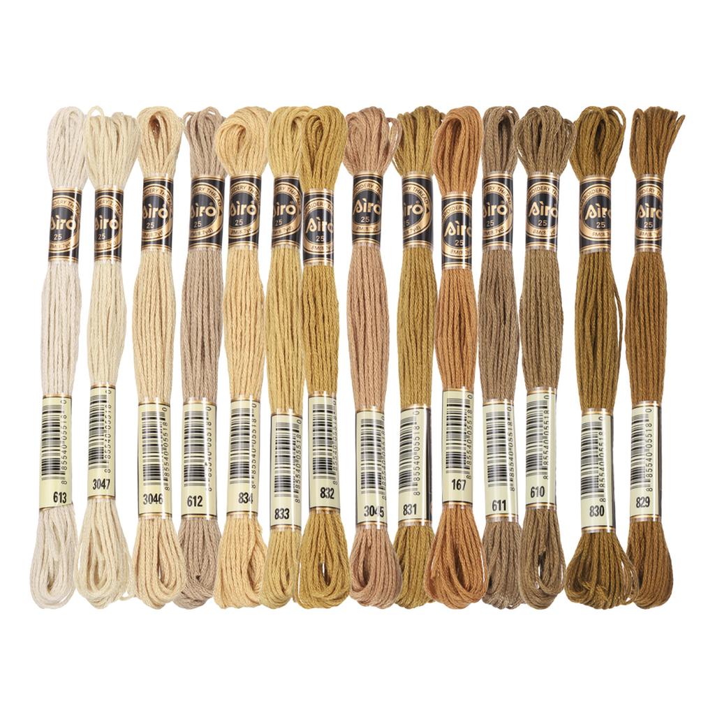 14 Skeins Embroidery Floss Cross Stitch Thread Polyester Embroidery Threads Bracelets String for Cross-Stitch Hand Embroidery
