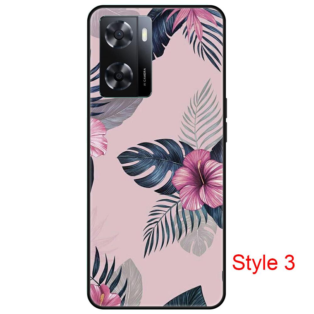 Black Case for Oppo A57 4G OppoA57 PFTM20 Cute Cartoon bumper Soft Silicon 6.56inch shockproof Full protection Cover