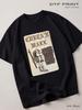 T-shirt Nera Curta'N a Muro (Facciata Continua), Ritorno in metallo