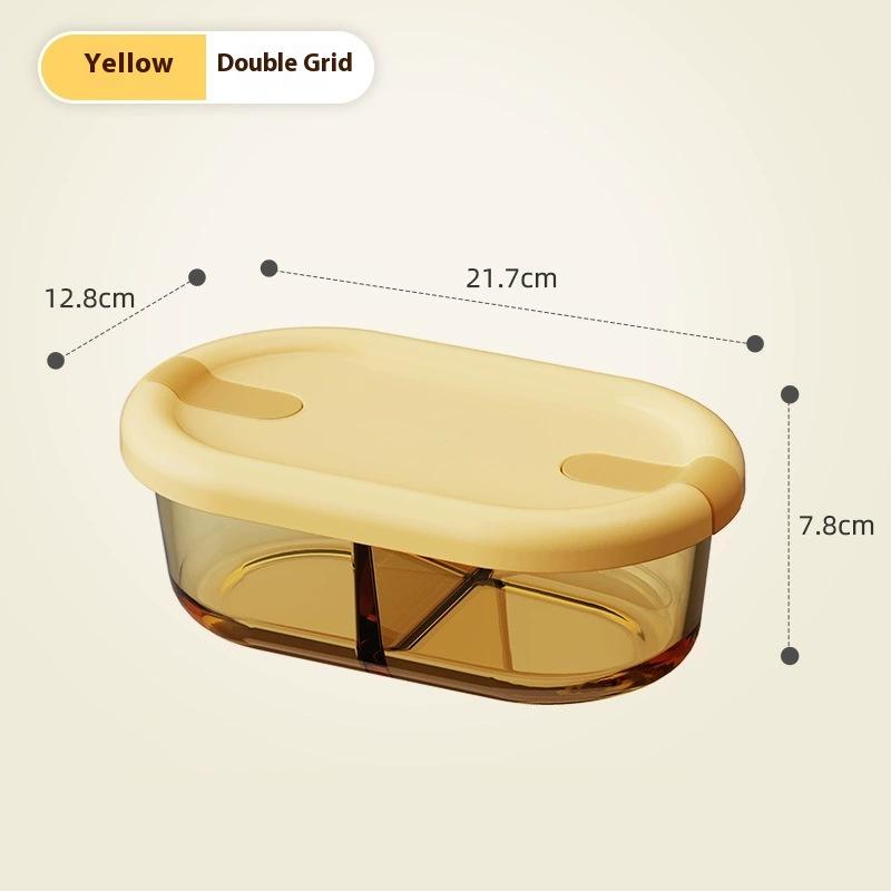 Microwave Glass Lunch Box For Office Workers Separated Heat-Resistant Lunch Box Bowl Sealed And Kept Fresh With Lid