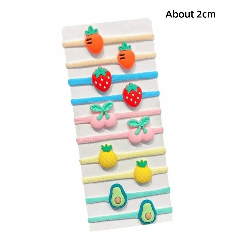 50/100Pcs Random Style Girls Hair Bands Elastic Cartoon Children Hair Tie Comfortable Fit Small Animal Flower Kids Headband