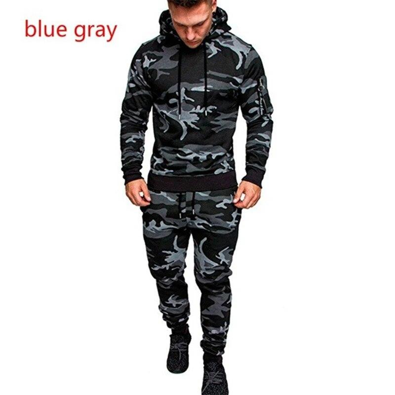 Men's Sports Suit Men Long Sleeve Hoodies Trousers Streetwear Sweatshirt Pants Tracksuit Jogging Suits