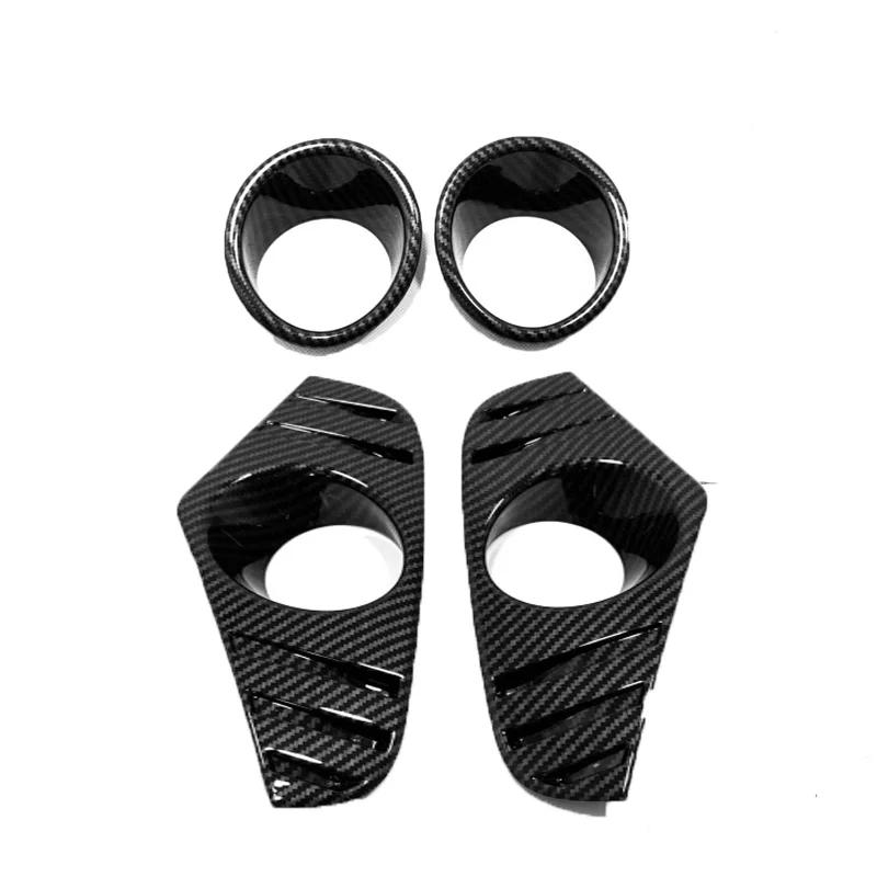 For Toyota RAV4 RAV 4 XA50 - ABS Carbonfiber Front Foglight Fog Light Lamp Cover Trim Frame Sticker Exterior Accessories