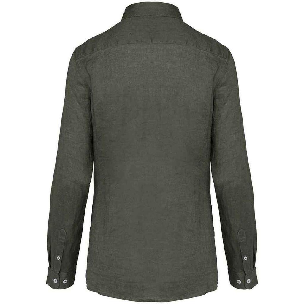 Spasso Womens/Ladies Linen Long-Sleeved Shirt