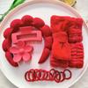 16-Piece Multi-Color Soft Headband and Hair Clip Set with Bowknot Washband and Elastic Hair Ties