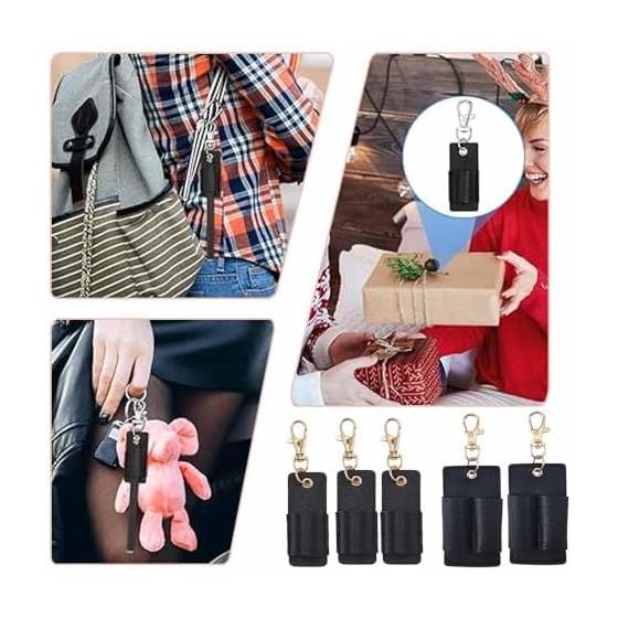 2pcs PU Leather Pen Holder Strap with Metal Clip, Anti-Lost Pen Clip for Lanyards, Space-Saving, Easy to Carry, Pen Organizer for Office, Business,