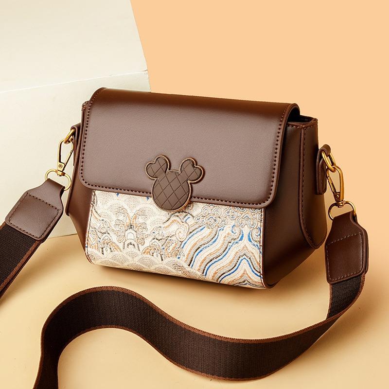 Women's bag new high-end fashion women's shoulder bag contrasting color splicing women's bag messenger bag