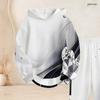 Women Plus Size Gem Heart Printed Two Piece Set Long Sleeve Hooded Top Cuffed Pants