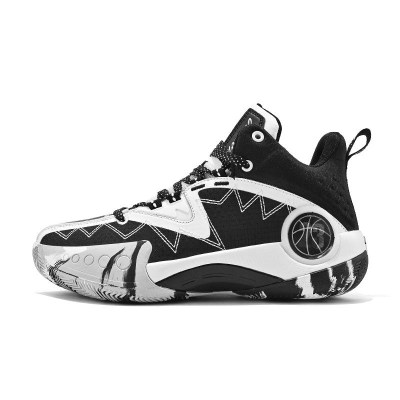 New sports shoes breathable fly-woven basketball shoes wear-resistant non-slip sneakers actual combat high-top student boots