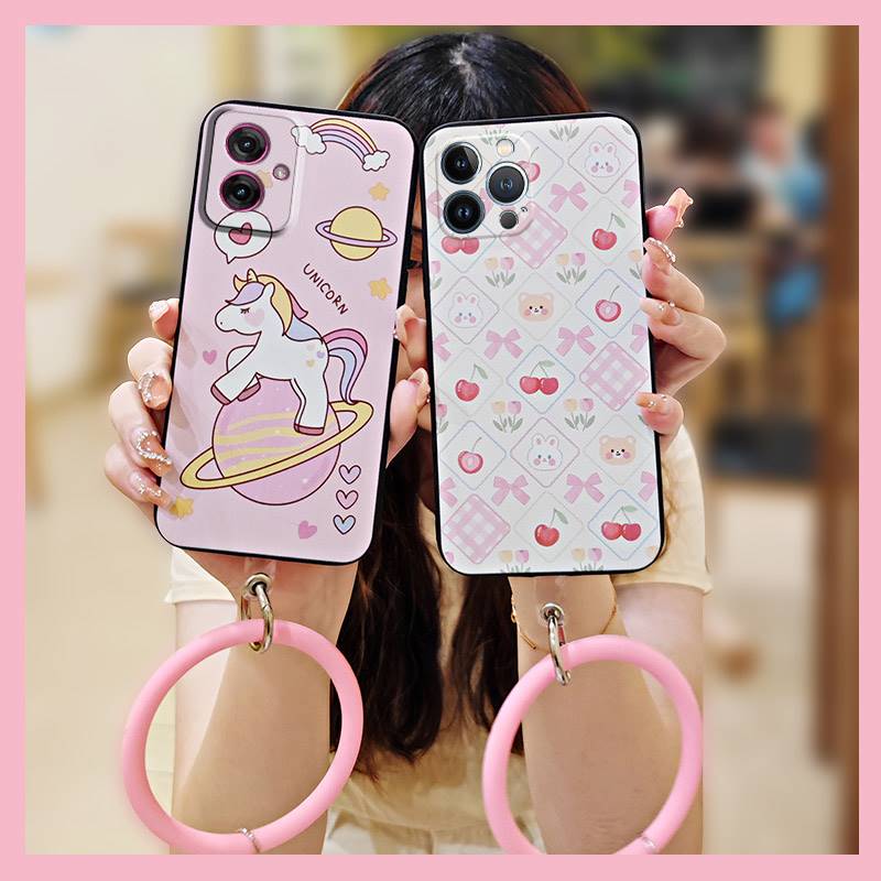 Protective Personality Phone Case For MOTO G55 5G Creative Solid Color Cute Heat Dissipation Bracelet Waterproof Ring