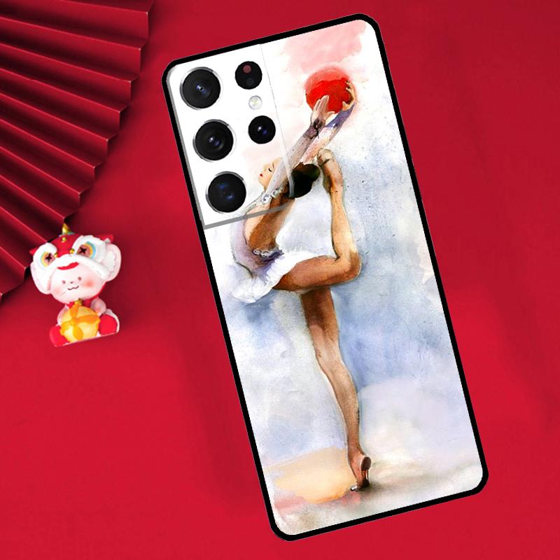 Gymnastics Oil Painting Case For Samsung Galaxy S25 S26 Ultra S21 S22 S20 S23 S24 Ultra Plus S10 S25 FE Cover Funda