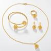 ZEADear Bride Zircon Sets Gold Plated Earrings Necklace Bracelet Ring Chain Bohemia Pendant Bridal Gift Engagement Anniversary
