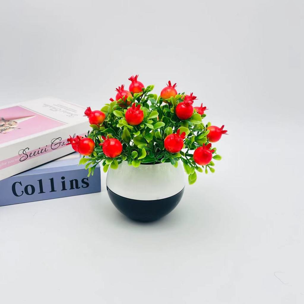 Chili Plastic Cherry Fruit Bonsai With Realistic Design Home Decoration Event