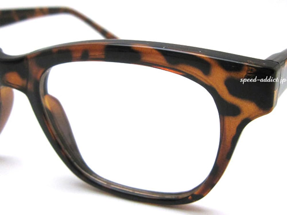FLAT LENS WELLINGTON SUNGLASS Tortoiseshell CLEAR [SPEED ADDICT] ×