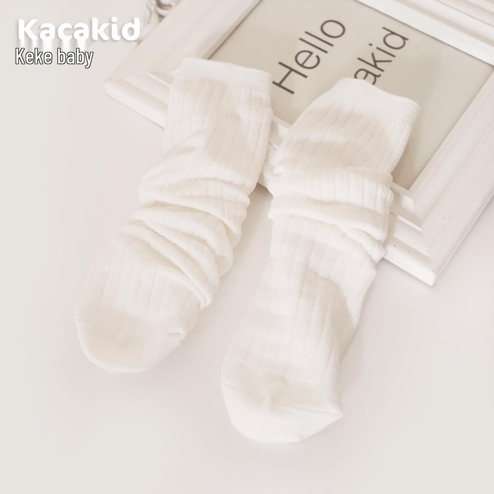 

Детские носки до середины икры цвета сахарной ваты, весенне-осенние, широкая полоска, махровые носки для родителей и детей One Size (0-12 years, Heel-less Design)