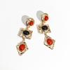 Vintage Zinc Alloy Retro Irregular Earrings - High-End Niche Design for Women